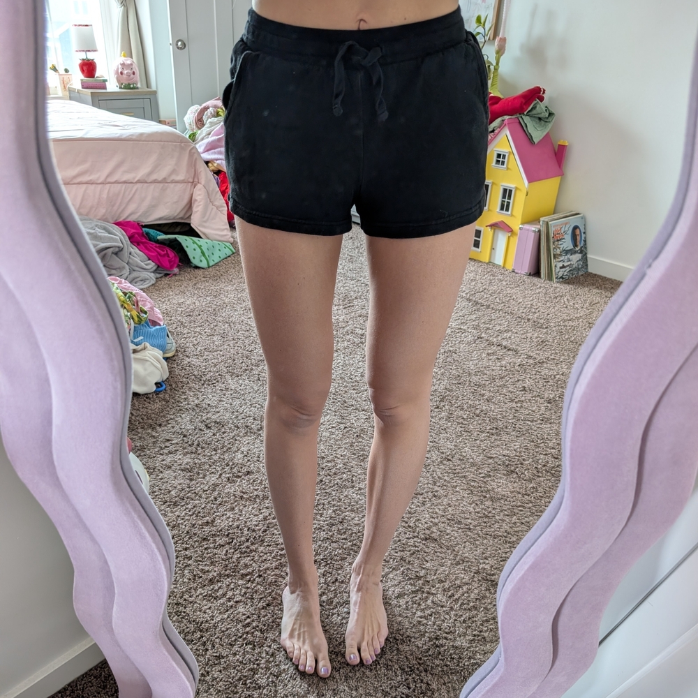 Loungewear Athleisure Black Sweat Shorts Size Small